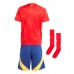 Camiseta España Primera Equipación Replica Eurocopa 2024 para niños mangas cortas (+ Pantalones cortos)